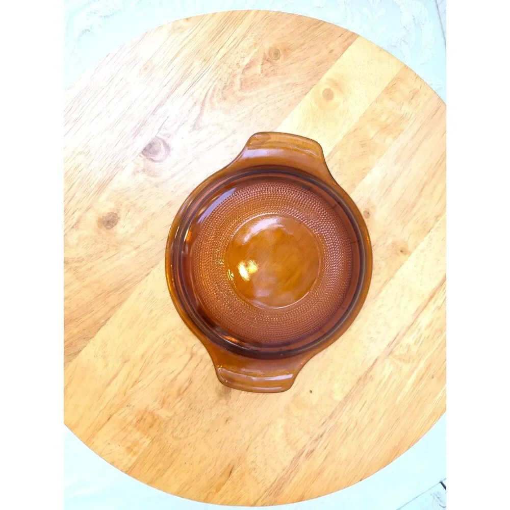 Vintage Fire King Amber brown 12 oz casserole lid replacement 472